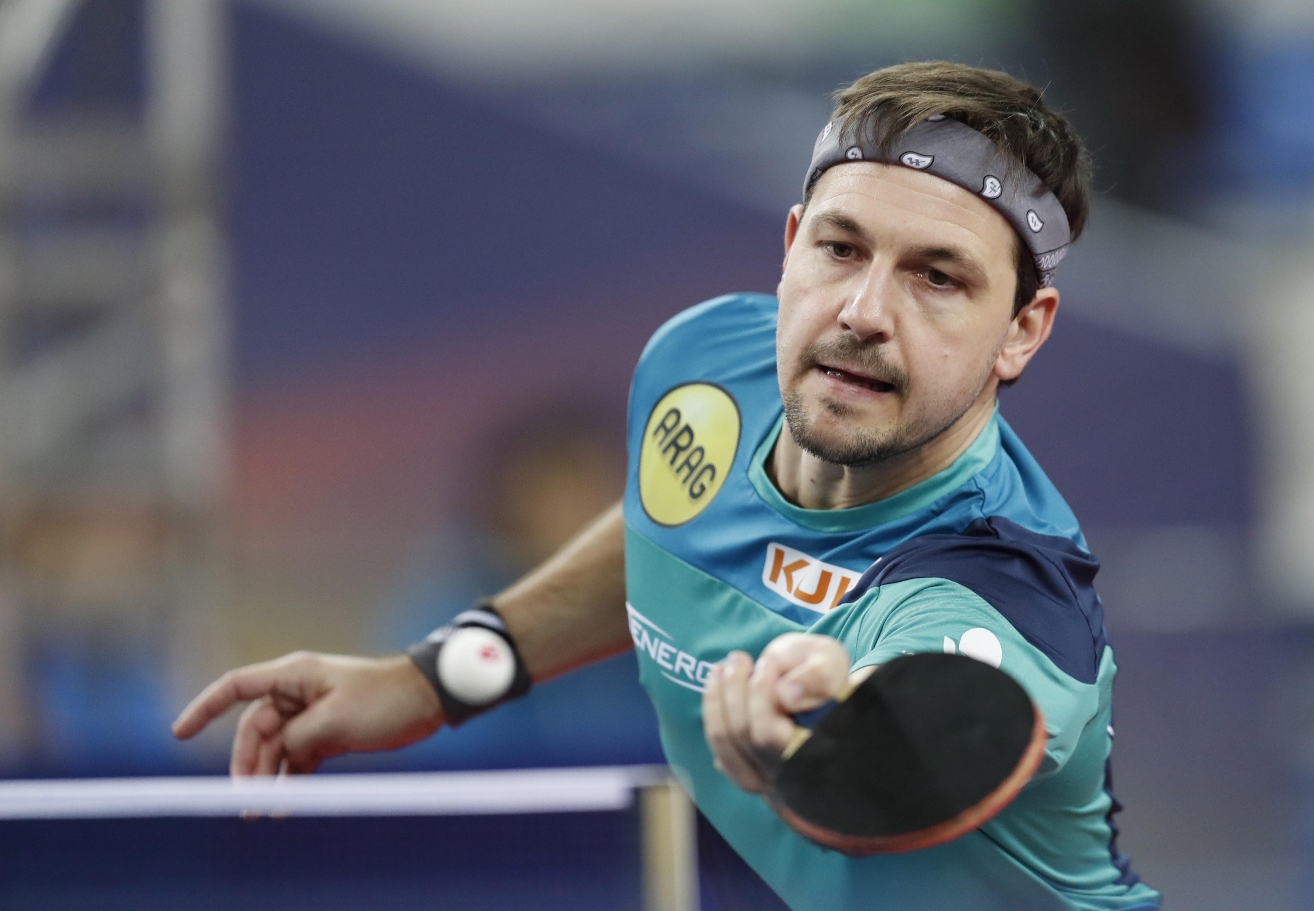 德国代表队在乒乓球比赛中晋级